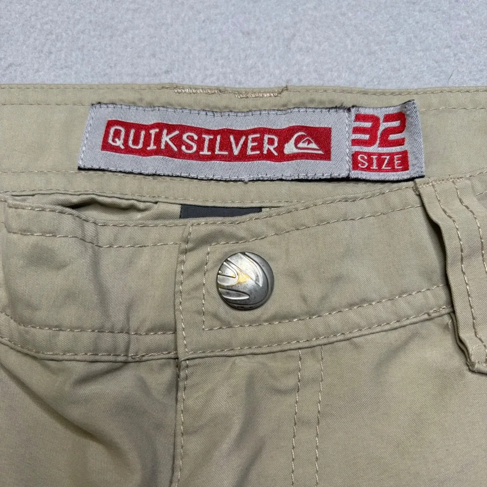 Quiksilver Cargo Shorts Men 32 Tan Vintage Y2K Khaki Baggy Surf Skater EG83